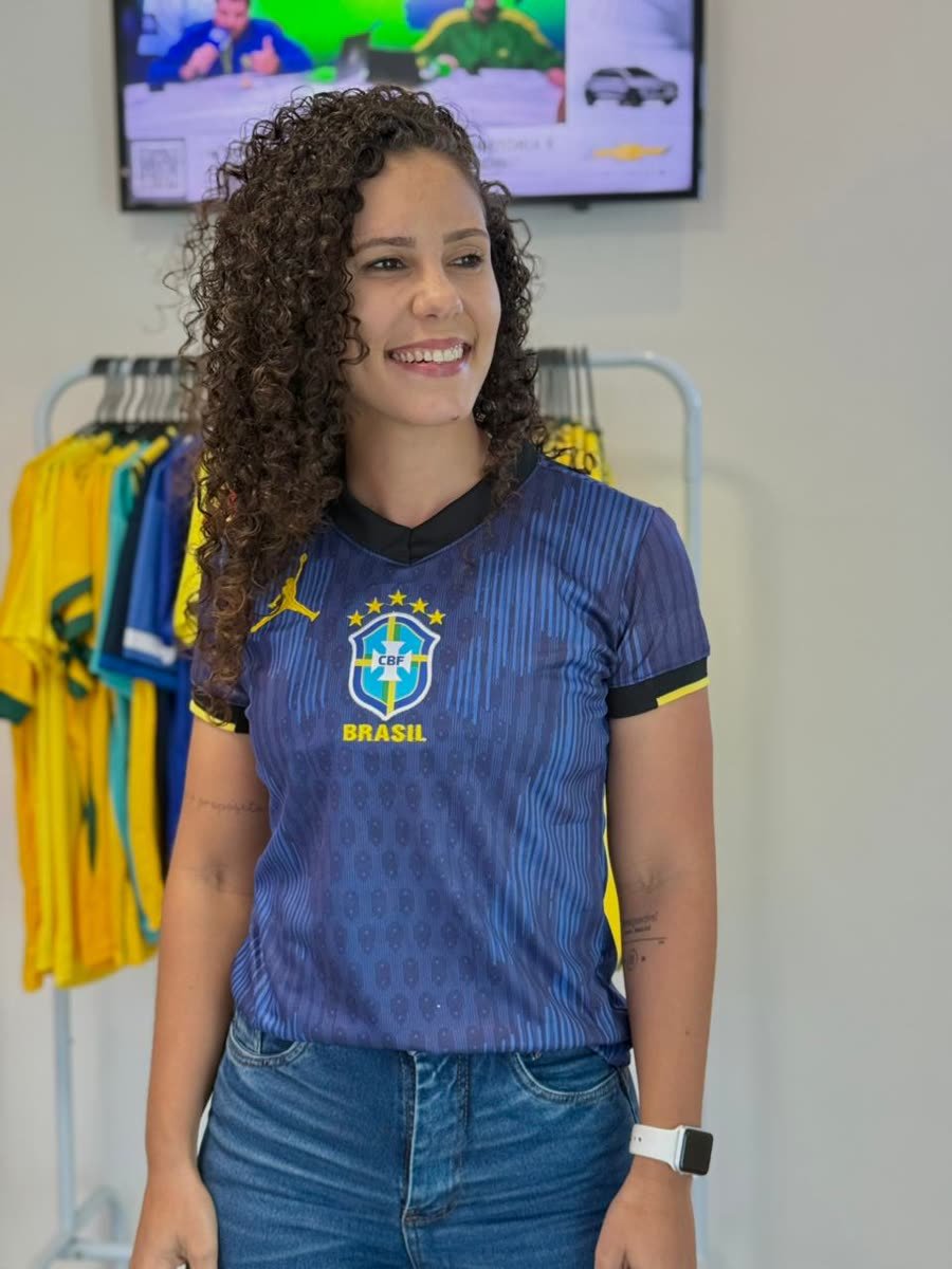 Camisa Feminina Nacional Azul Copa 2026