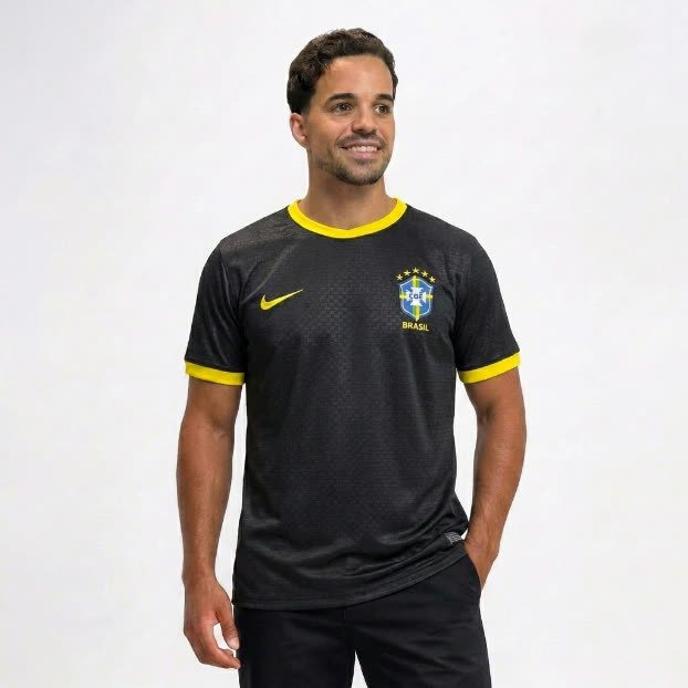 Camisa Nacional Seleção Brasileira — Premium — Masculino — Preta