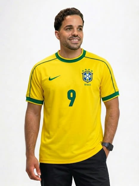 Camisa Retrô Tailandesa Seleção Brasileira — Copa 1998 — Home